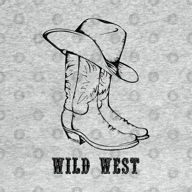 Western Era - Wild West Cowboy Boots and Hat by The Black Panther